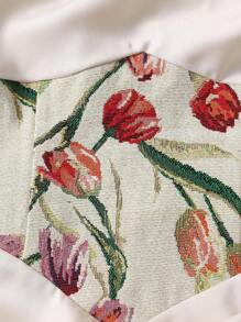 SHEIN Unity 花卉印花細肩帶連衣裙 - 米色 - 查看 4