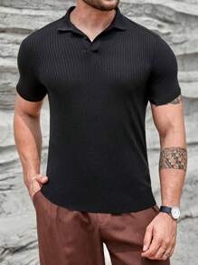 Manfinity Homme Nam Kích thước lớn Đen Áo polo - màu đen - Xem 1