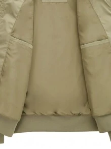 Men'S Solid Color Casual All-Match Jacket - Khaki - View 3