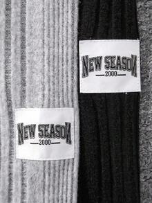 Tween 女孩日常甜酷針織純色高彈緊身褲 2 件/套 - 彩色 - 查看 5