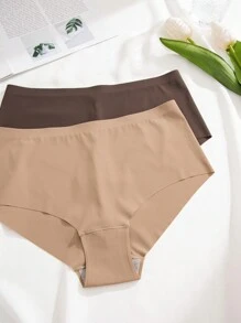 女款無縫純色三角內褲 - 彩色 - 查看 3