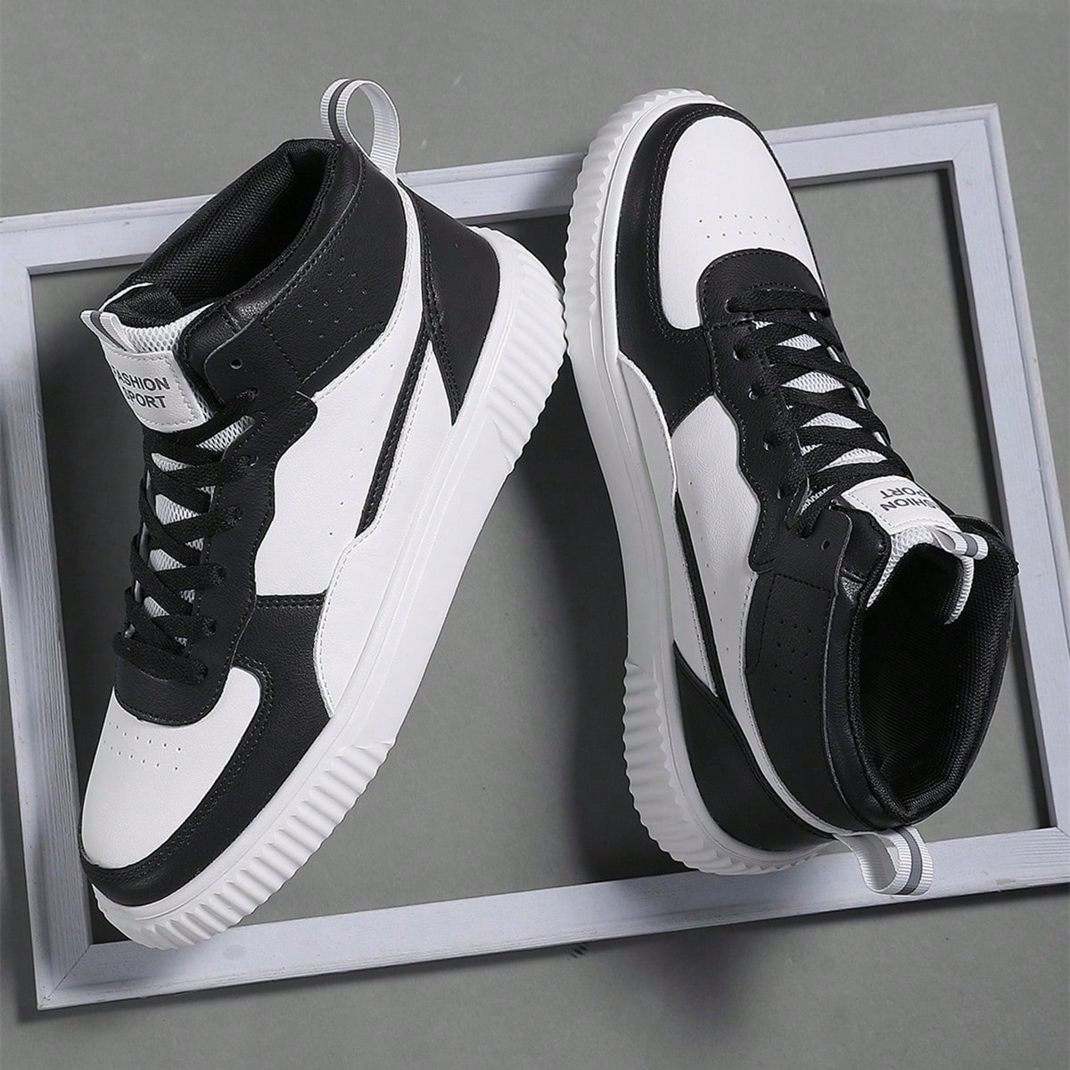 Zapatillas de skate casuales de caña alta para hombres de talla grande