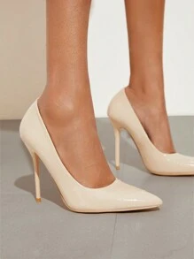 SheIn BIZ Fashionable Stiletto Heel Pumps - Apricot - View 5
