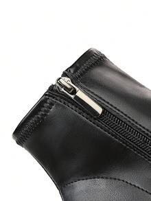 欧美风时尚细高跟尖头性感夜店踝靴 - 黑色 - 查看 7