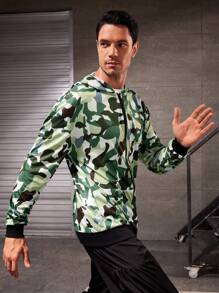 Gym Rark Sudadera con capucha deportiva de cierre de cremallera con estampado de camuflaje para hombre - Multicolor - Ver 7
