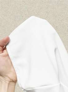 SHEIN EZwear 2 件/套纯色无肩带塑身衣紧身衣无缝丁字裤塑身衣女士收腹修身紧身衣