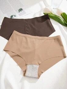 女款無縫純色三角內褲 - 彩色 - 查看 5