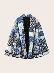 Printed Quilted Jacket - Multicolor - View 1