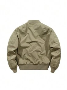 Men'S Solid Color Casual All-Match Jacket - Khaki - View 2