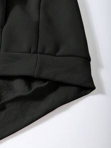 SHEIN EZwear Của phụ nữ Kích thước lớn Thả vai Áo nỉ Với In thư - màu đen - Xem 6