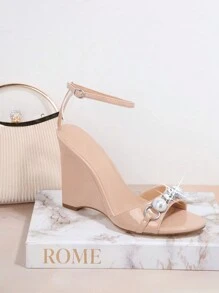 SHUZIA Women's Platform Wedge Sandals - Apricot - View 2