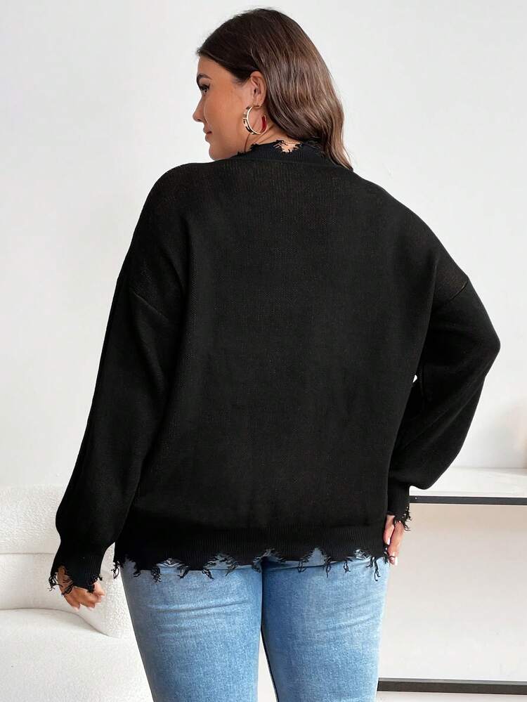 Plus Size Women's Lion Pattern Sweater Pullover Knit Pullover Fall Winter Sweater