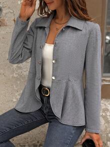 SHEIN LUNE Của phụ nữ Họa tiết Nanh sói Xù Hoa Sen áo - Nhiều màu - Xem 5