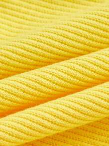 SHEIN EZwear 巴西队拼色女式吊带 - 黃色 - 查看 3