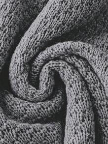 Celure 大尺碼休閒純色圓領連身裙 - 灰色 - 查看 4