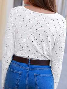 SHEIN Frenchy 大尺碼t恤 - 白色 - 查看 4