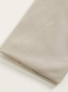 Manfinity Mode 寬鬆男款純色尖領長袖西裝外套 - 杏色 - 查看 7