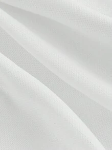 SHEIN MOD 女款純色荷葉邊下擺吊帶上衣 - 白色 - 查看 3