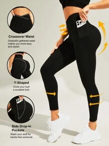 Easithlete Mông Đập Xà cạp - màu đen - Xem 1