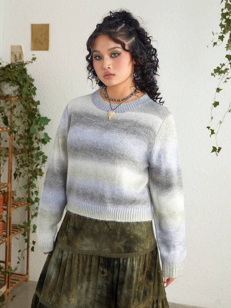 Plus Size Women's Ombre Sweater