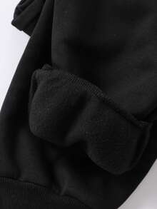 SHEIN 2 chiếc quần nỉ lót nhiệt in chữ thường ngày cho bé trai - Nhiều màu - Xem 4