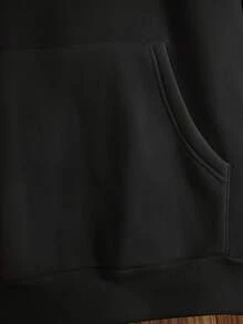 男士字母和眼睛图案印花卫衣 - 黑色 - 查看 3