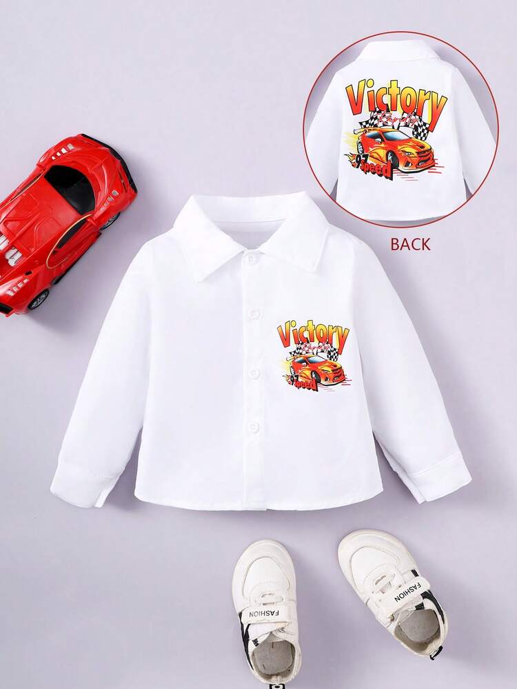 Baby Boys' Spring/autumn Long Sleeve Racing Pattern Shirt