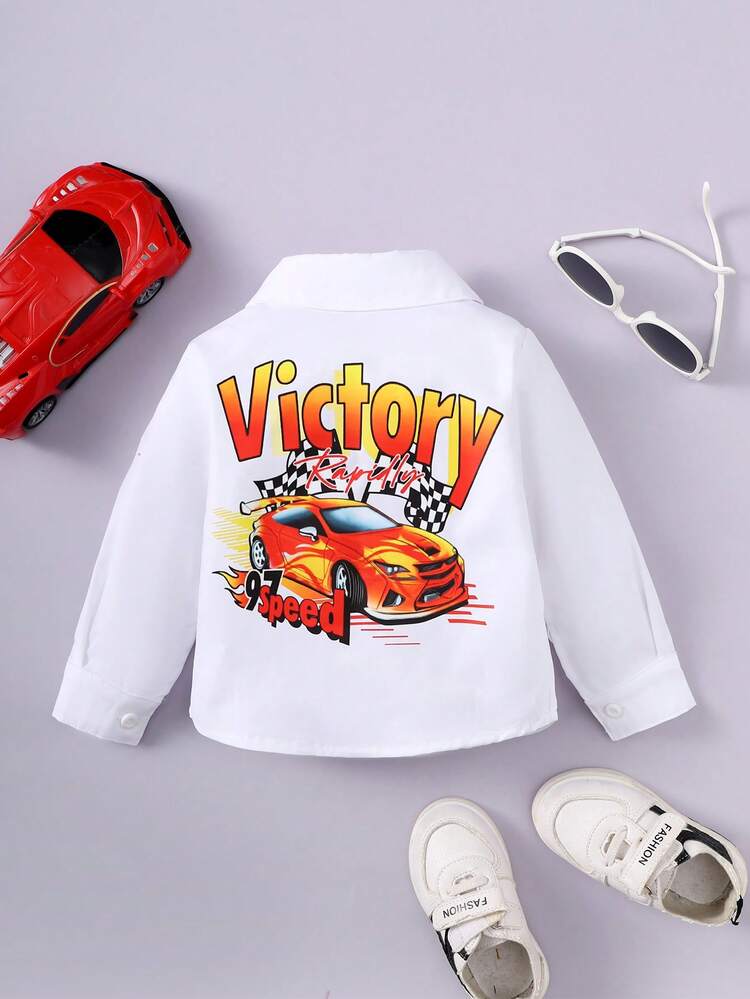 Baby Boys' Spring/autumn Long Sleeve Racing Pattern Shirt