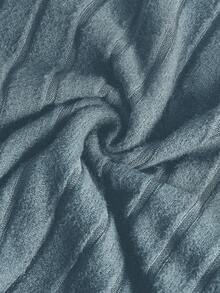 Cô gái Lông cừu Top Cây trồng & Quần loe Bộ Với Rỗng ra eo Mẫu - Màu xanh ngọc - Xem 6