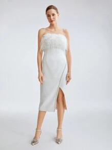 MOTF PREMIUM Pre Flower Decor 女鞋跟 - 米色 - 查看 2