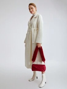 MOTF PREMIUM 縫花人造毛肩帶袋 - 紅色 - 查看 3