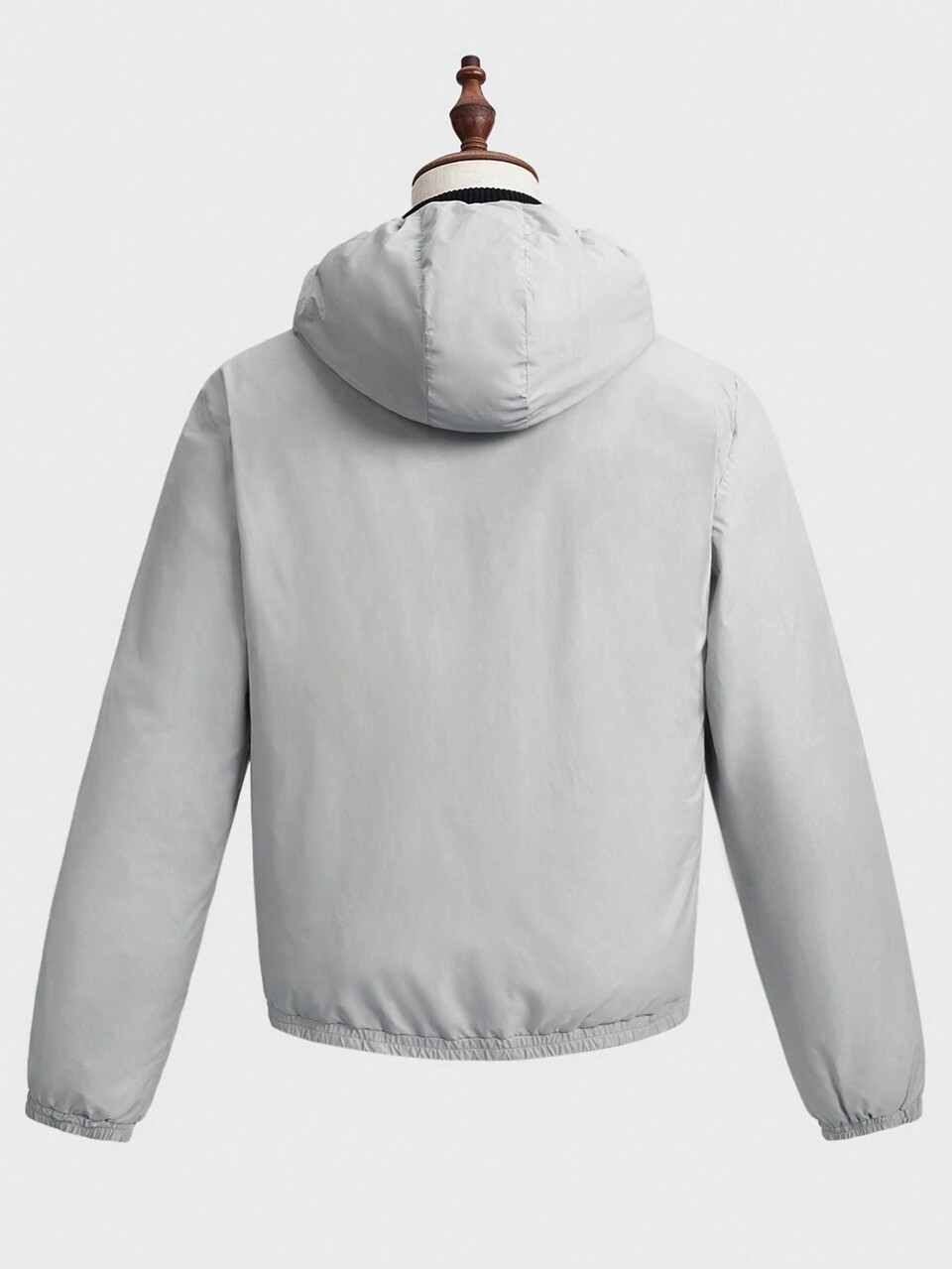 Loose-Fit Men's Zip Up Drawstring Hooded Winter Coat