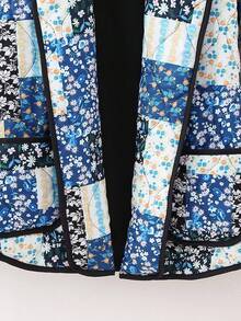 Printed Quilted Jacket - Multicolor - View 3