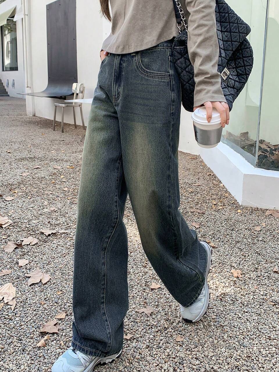 Women's Straight Leg Jeans Low Rise Jeans