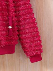 SHEIN Juniors' Casual Warm Baseball Jacket