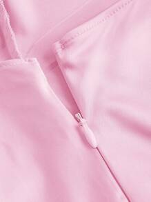 SHEIN MOD 女士不对称下摆吊带背心 - 粉色 - 查看 4