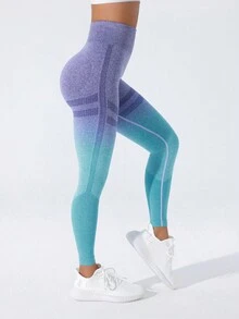 Liền mạch Căng cao Quần Xà cạp thể thao Xà cạp tập luyện - Nhiều màu - Xem 5