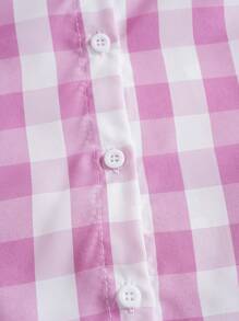 SHEIN Unity Women's Plaid Long Sleeve Dress - Multicolor - View 5