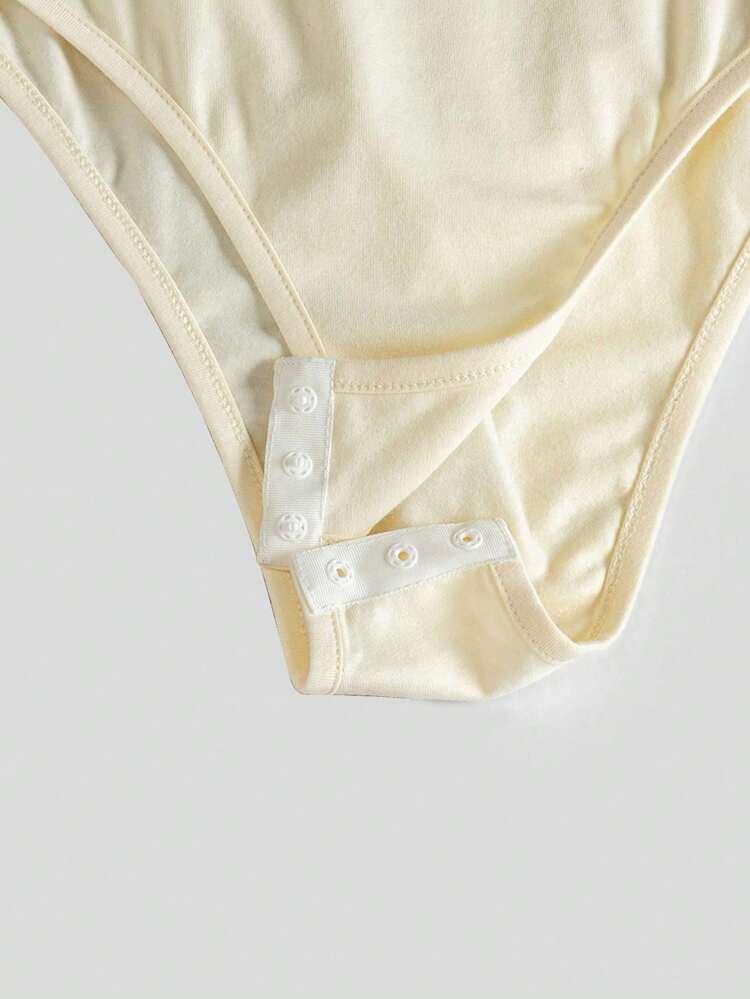 Long Sleeve Solid Color Bodysuit