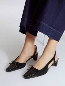 MOTF PREMIUM Zapatos cómodos de tacón alto para mujer, zapatos de vacaciones en oferta de verano - Negro - Ver 1
