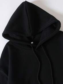 Men's Cross Print Hoodie - Black - View 5