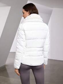 ZIAI 女式毛领夹棉短夹克