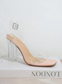 Trong sáng Của phụ nữ Giày cao gót Dép xăng đan Cho đám cưới Buổi tiệc - Màu be - Xem 3