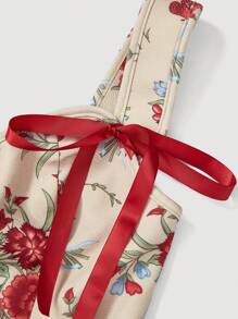 SHEIN MOD Women's Floral Printed Strap Tank Top - Multicolor - View 3