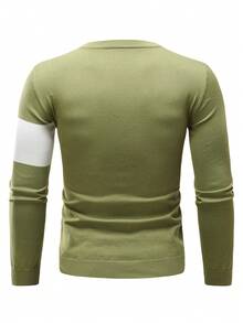 Manfinity Nam Khối màu Áo len - xanh quân đội - Xem 2