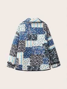 Printed Quilted Jacket - Multicolor - View 2