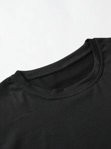 Manfinity EZcore 3pcs Men Funny Astronaut With Letter Graphic Print Short Sleeve T-Shirt, Boyfriend Gift, For Going Out