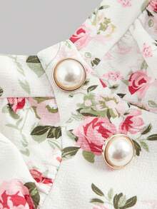 SHEIN MOD Women's Floral Print Halter Top - Multicolor - View 3