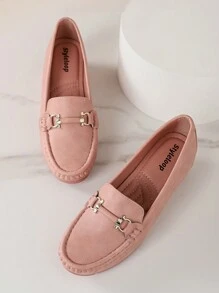 Women's Fashionable Height Increasing Loafers - Pink - View 6