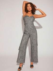 Hauture 带子细节口袋阔腿连体裤